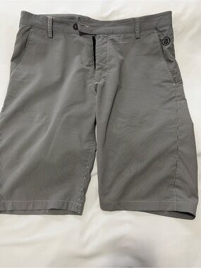 Abacus golf - Gray Pinstripe Flat Front Shorts